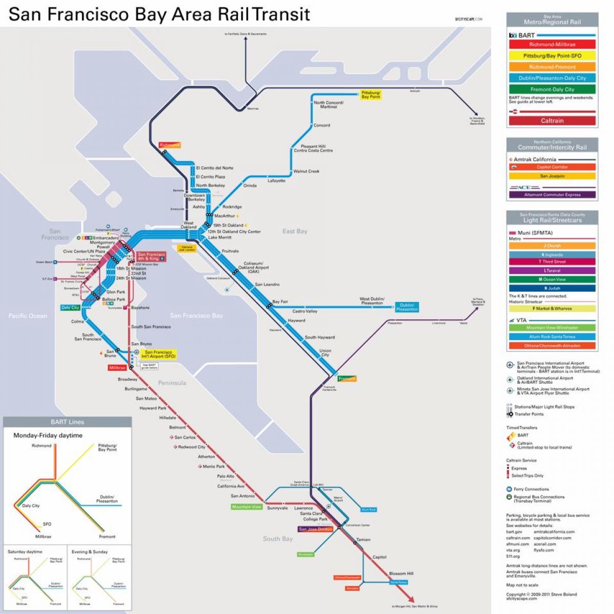bay area peta transportasi umum