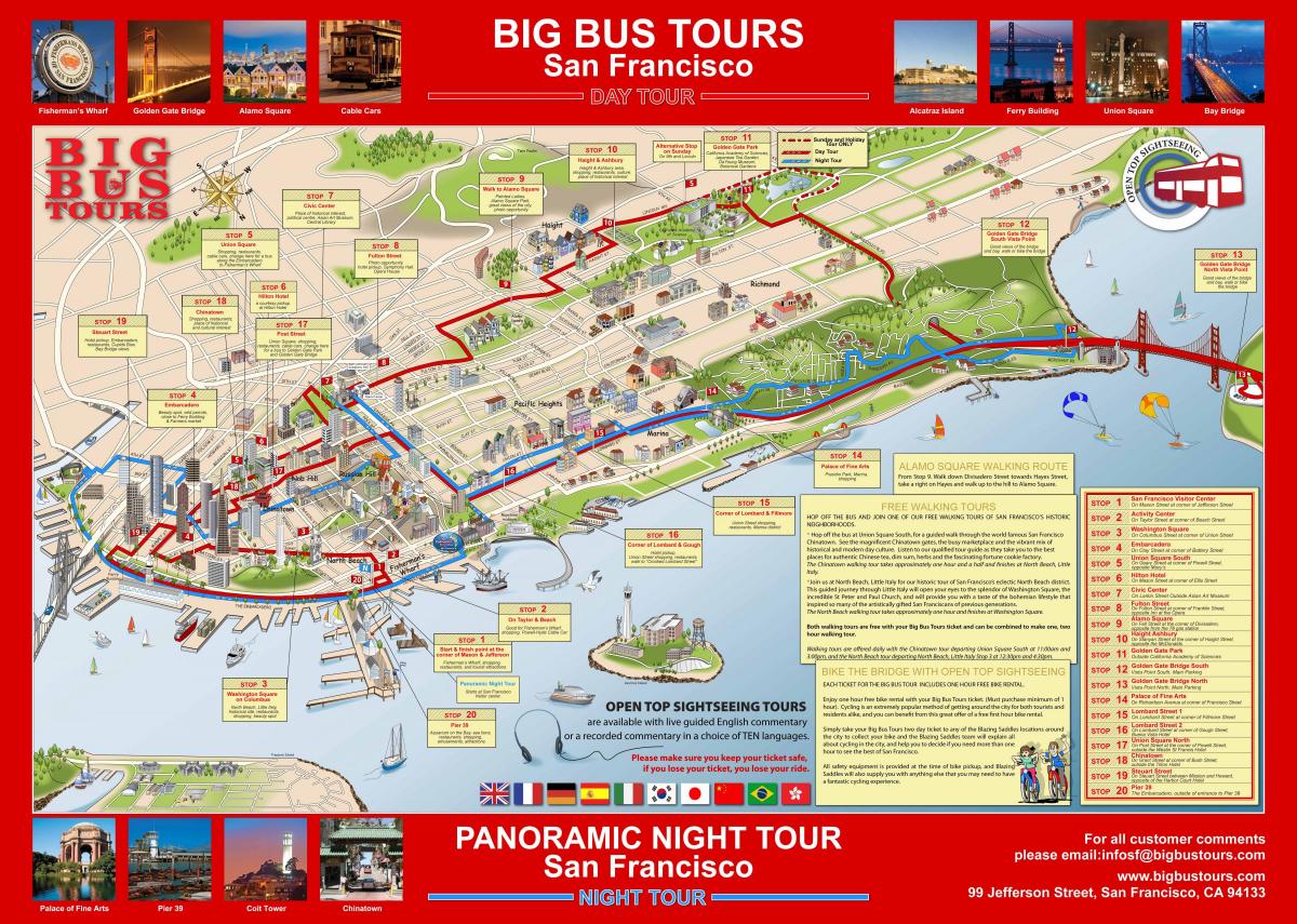 big red bus San Francisco peta