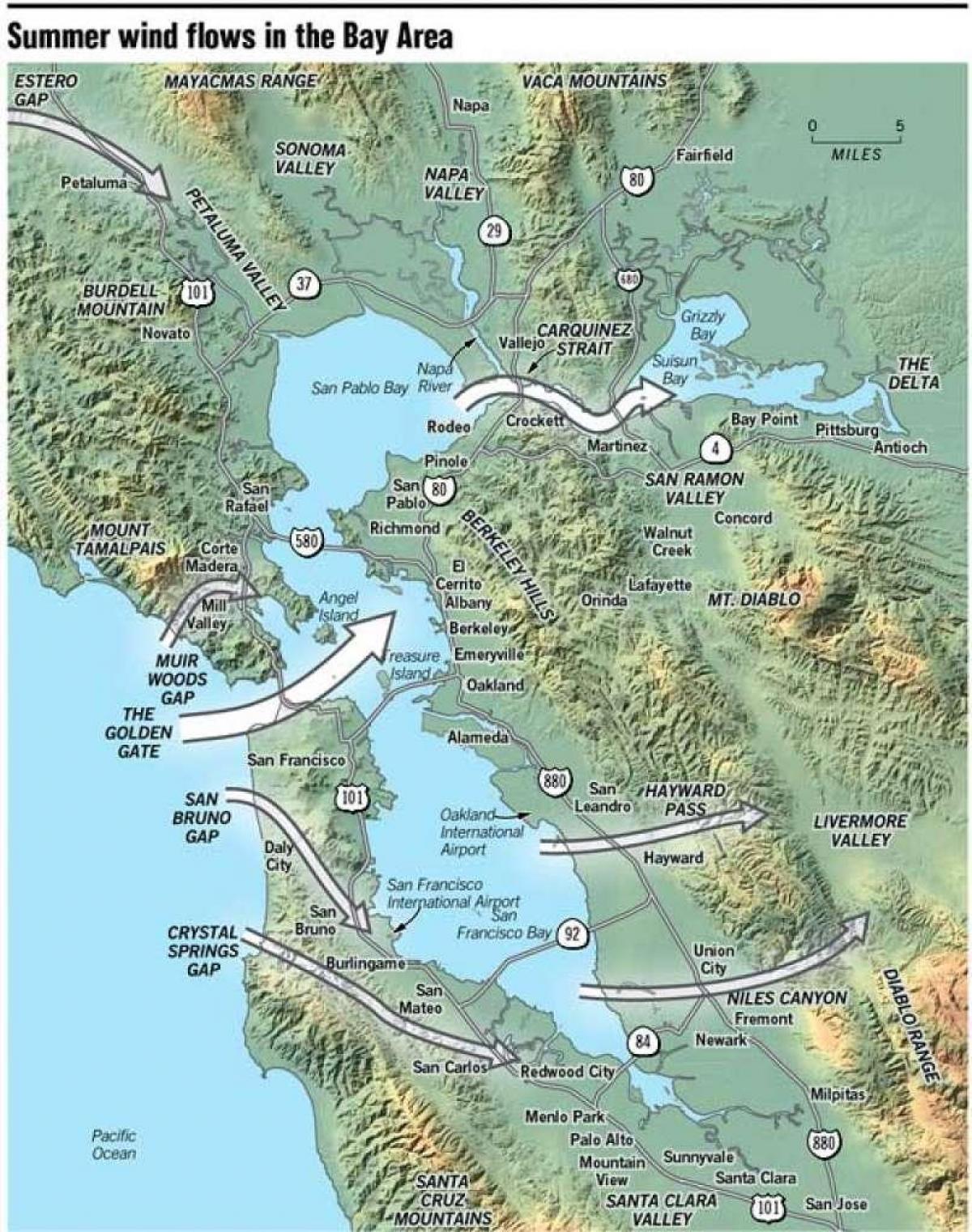 Peta dari San Francisco iklim mikro
