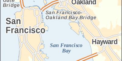 Peta dari San Francisco, golden gate bridge