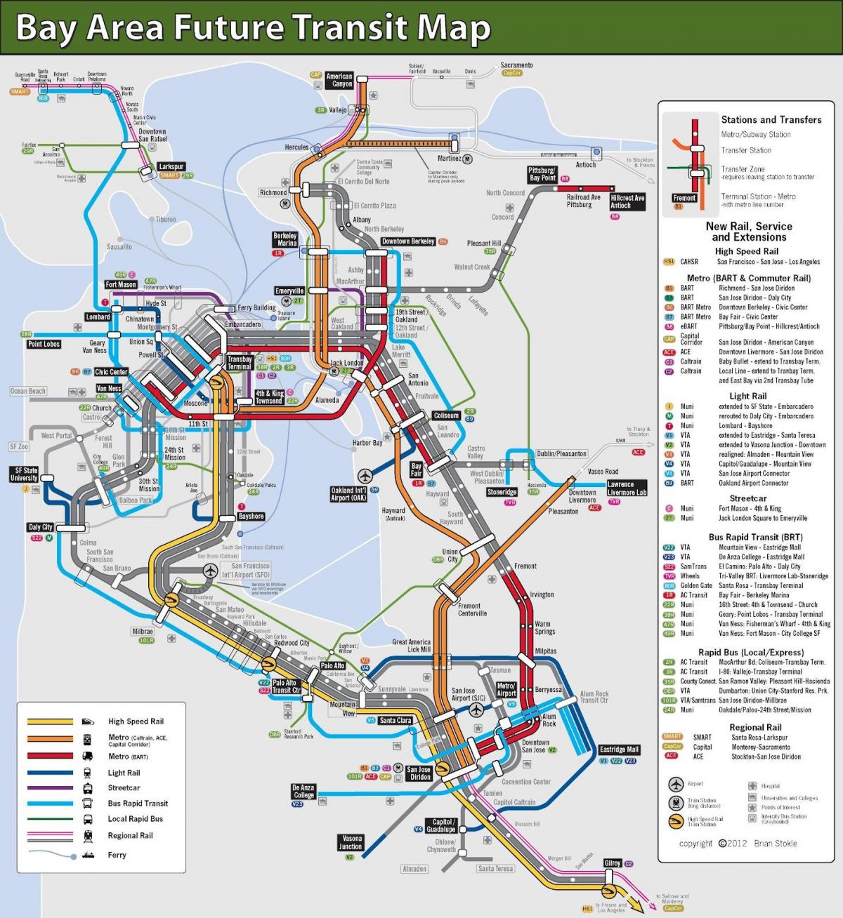 San Francisco angkutan massal peta