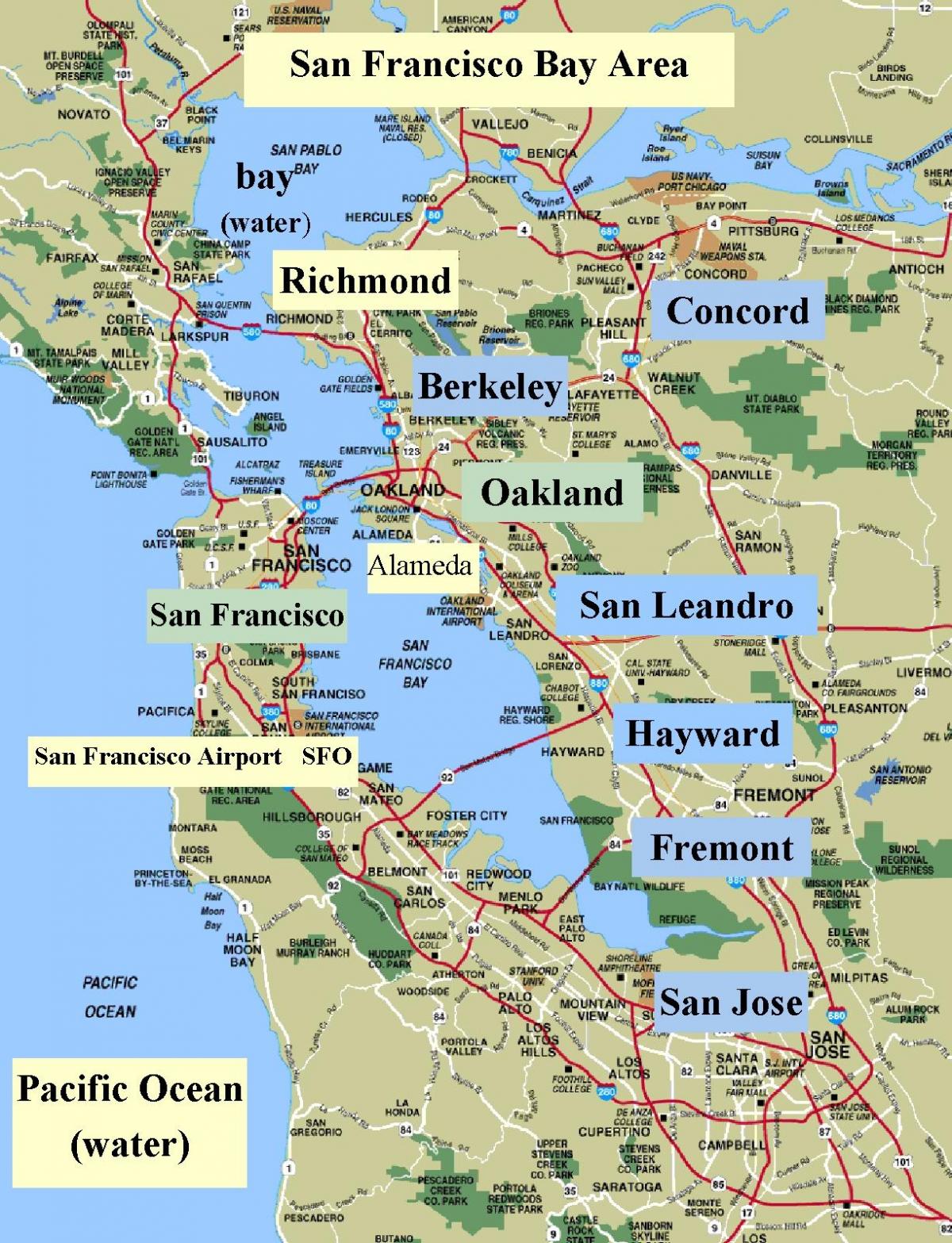 peta dari San Francisco california