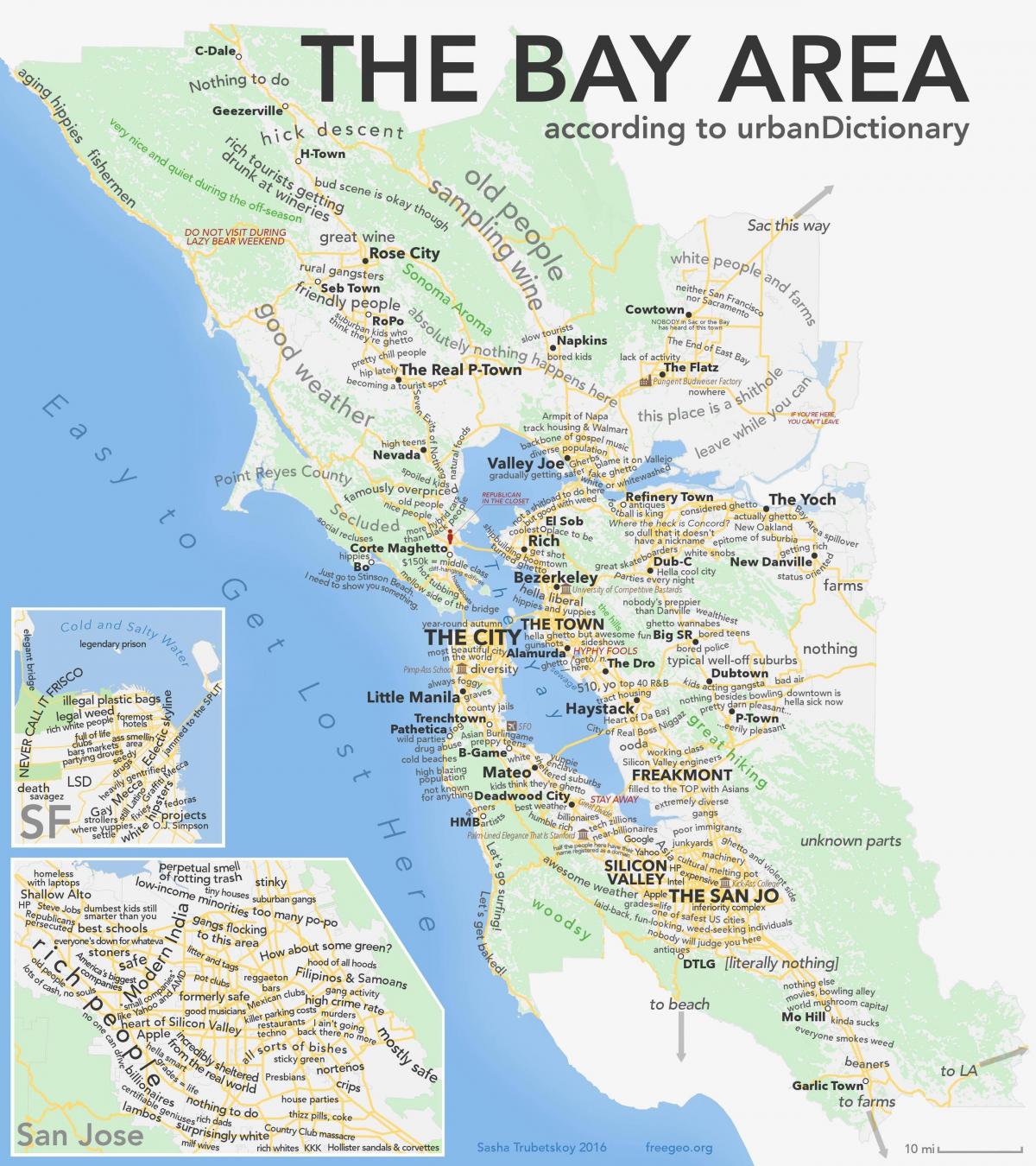 San Francisco peta daerah