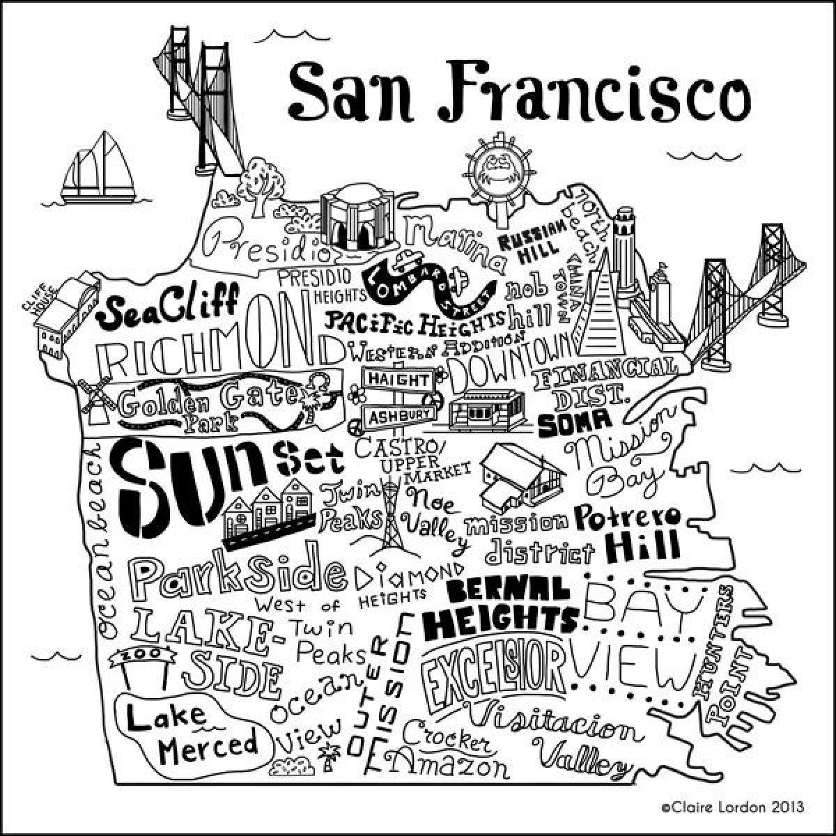 Peta dari toko San Francisco