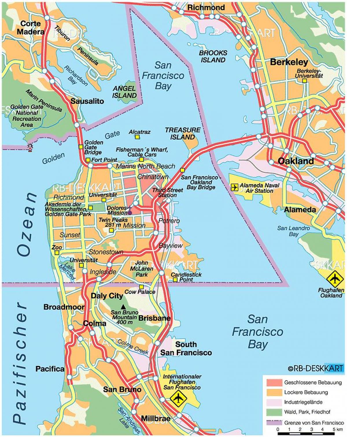 Peta dari San Francisco county