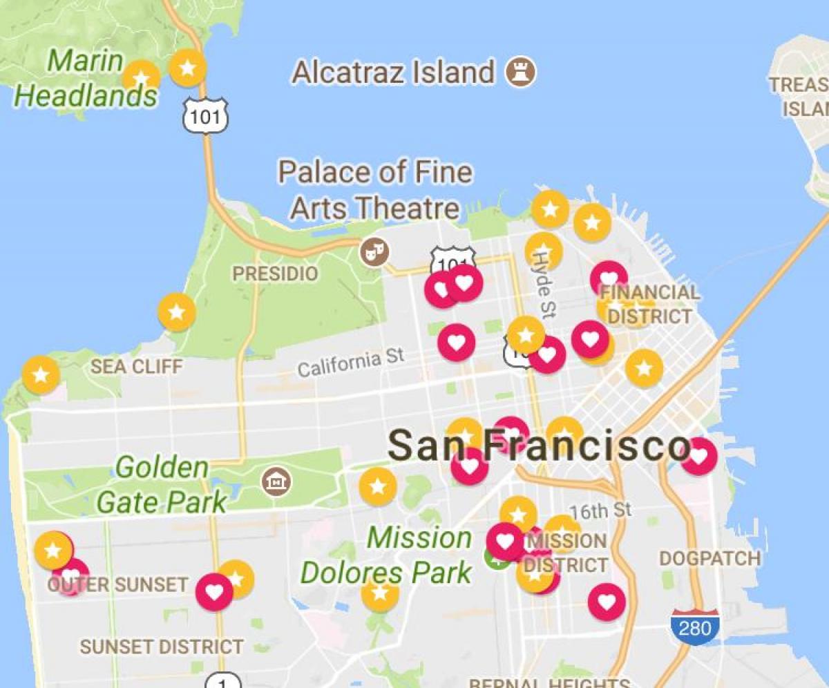 Peta dari San Francisco financial district