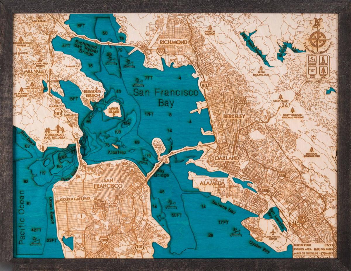 Peta dari San Francisco kayu
