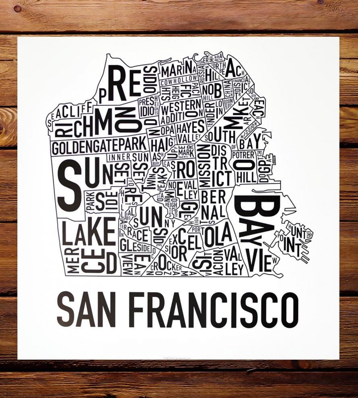 Peta dari San Francisco seni lingkungan