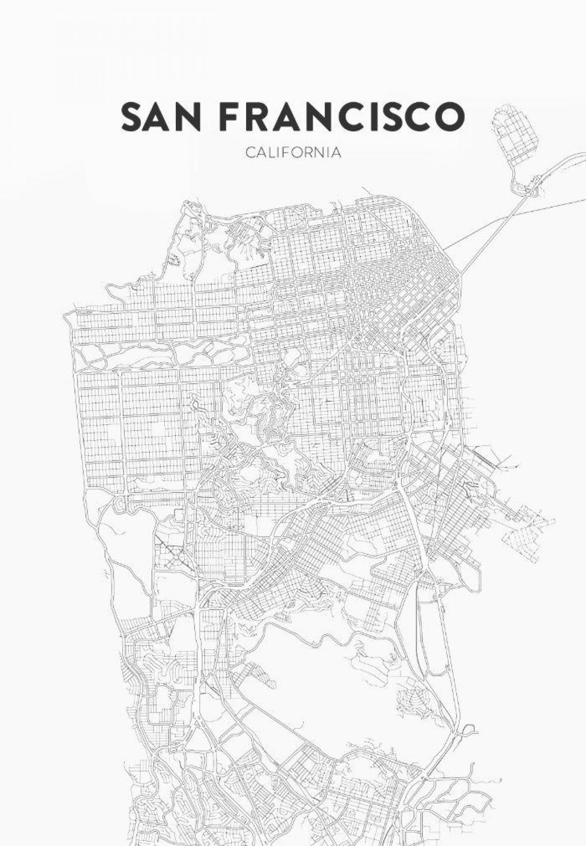 cetak peta dari San Francisco
