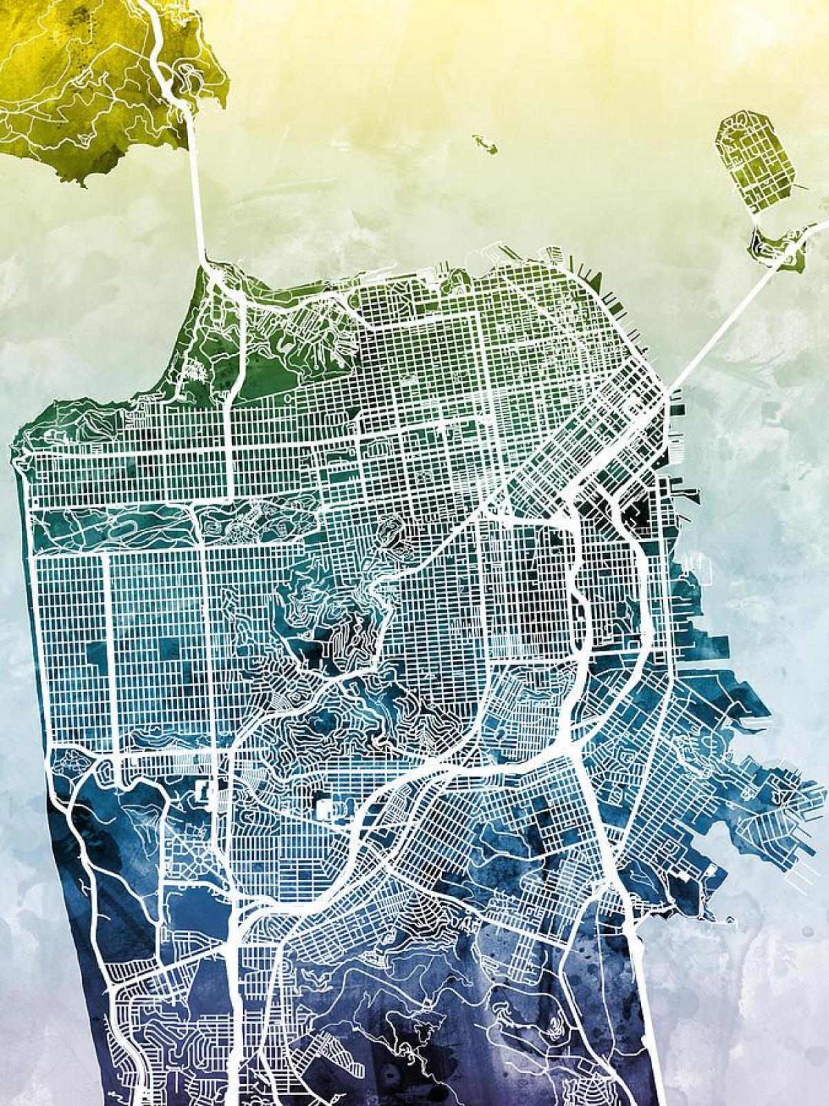 Peta dari kota San Francisco art