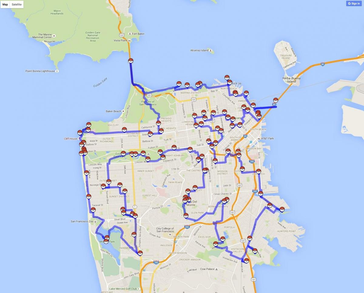 Peta dari San Francisco pokemon