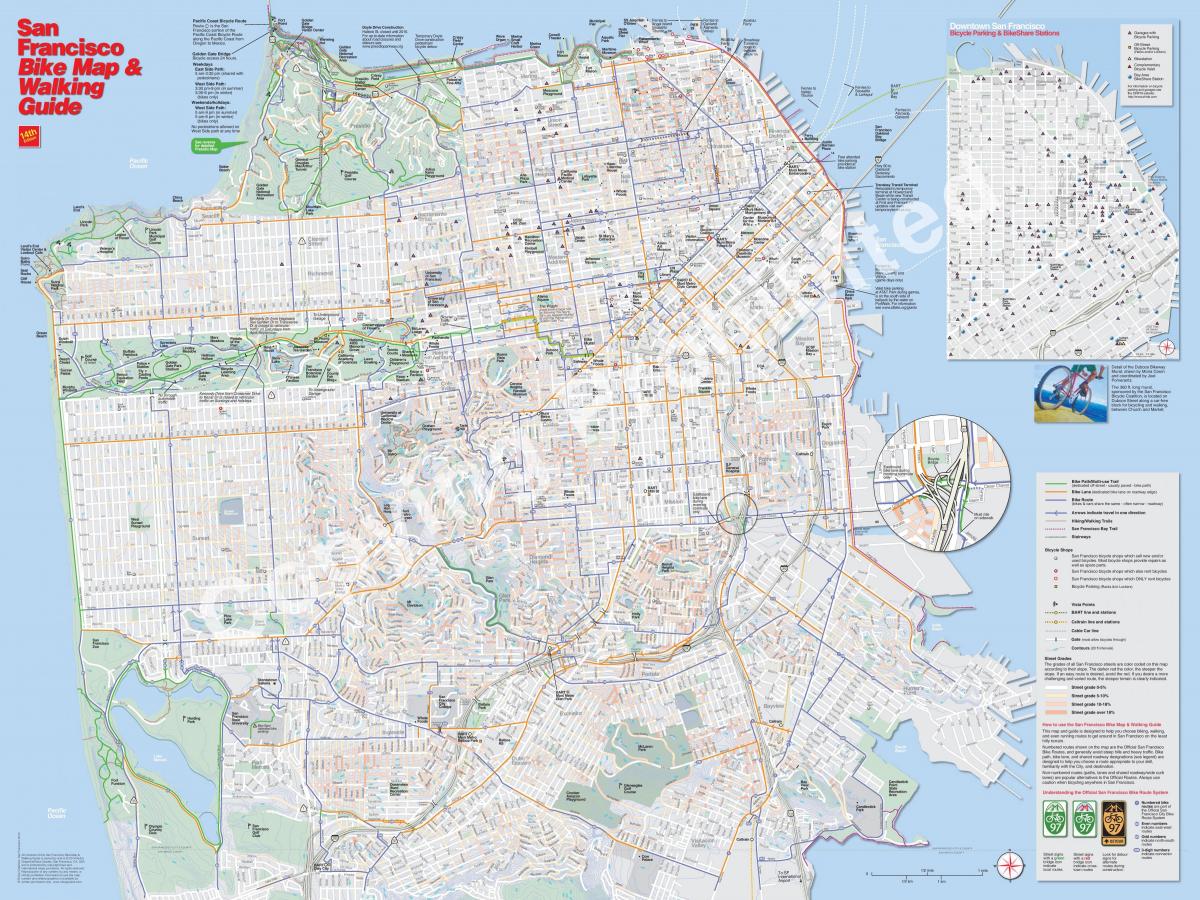 Peta dari San Francisco sepeda