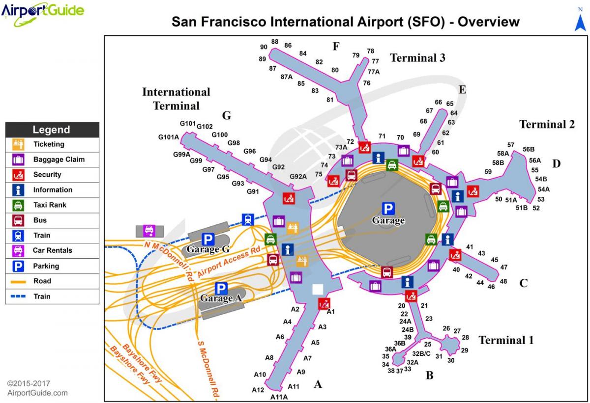 San Fran bandara peta
