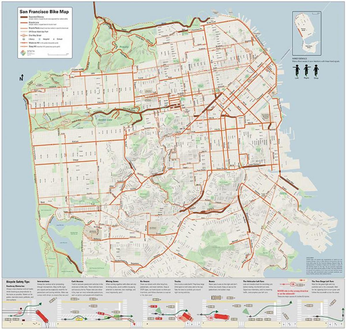 San Francisco sepeda peta