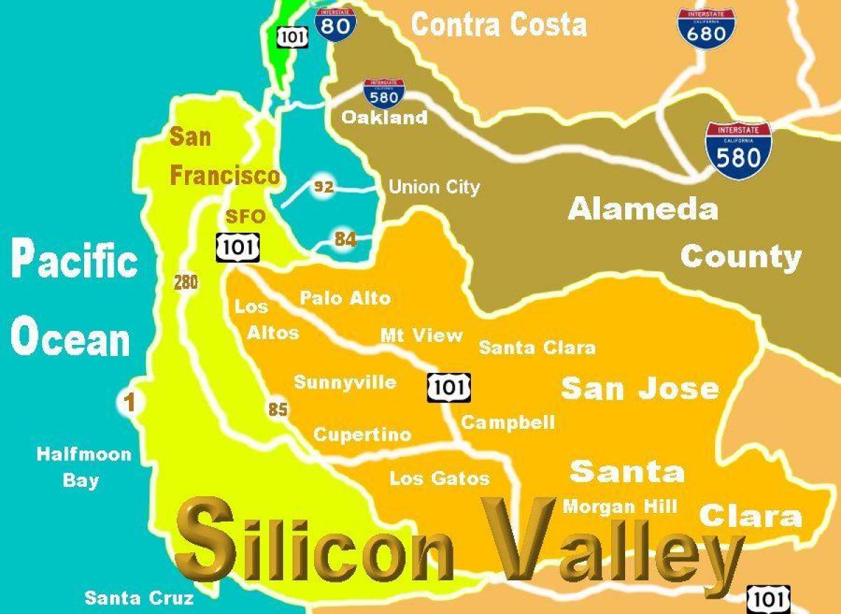 Peta dari silicon valley