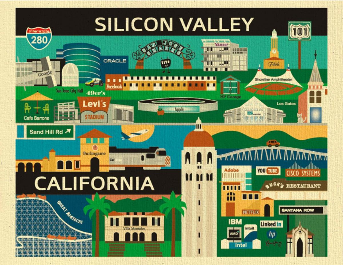 Peta dari silicon valley poster