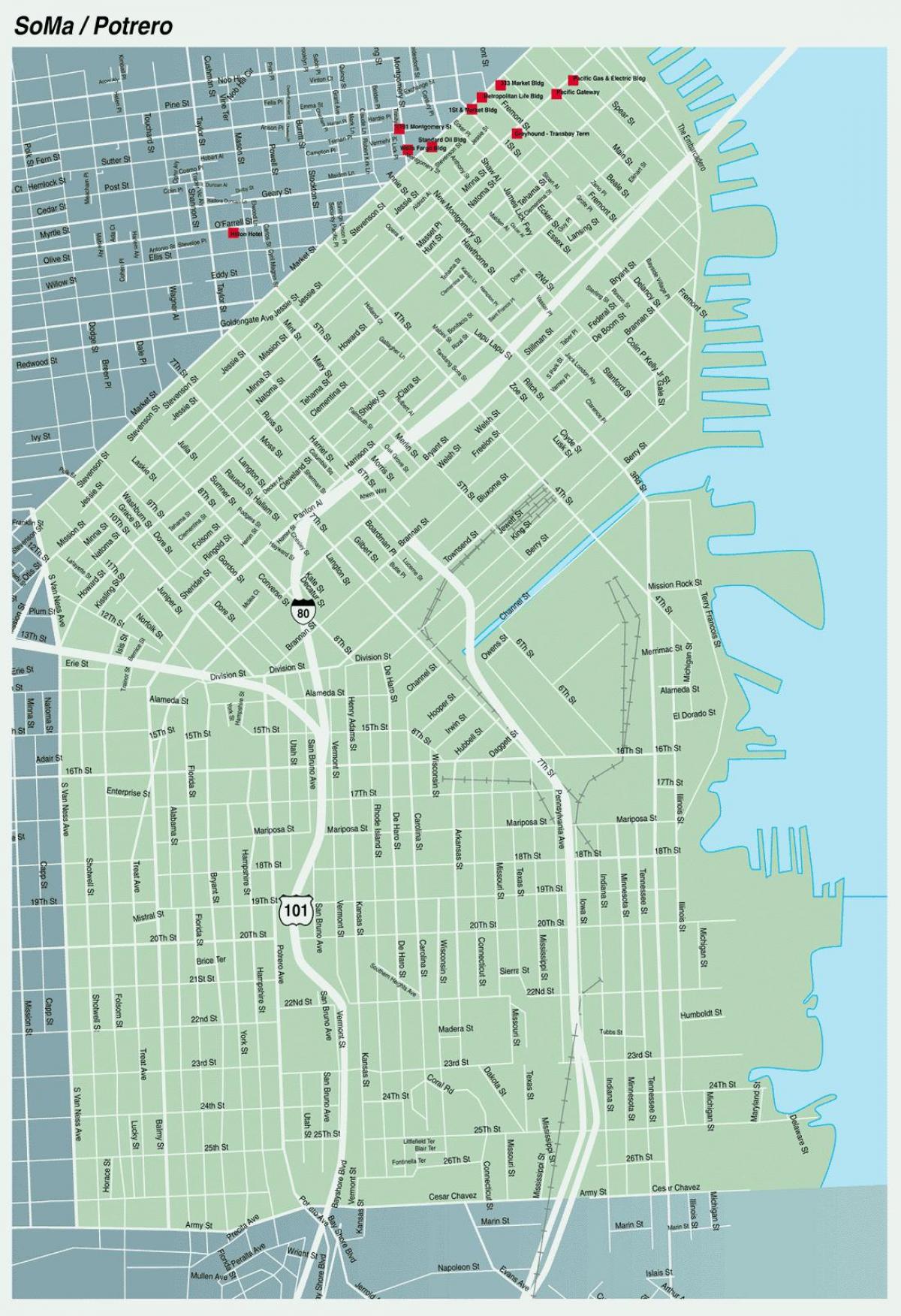 peta dari soma, San Francisco