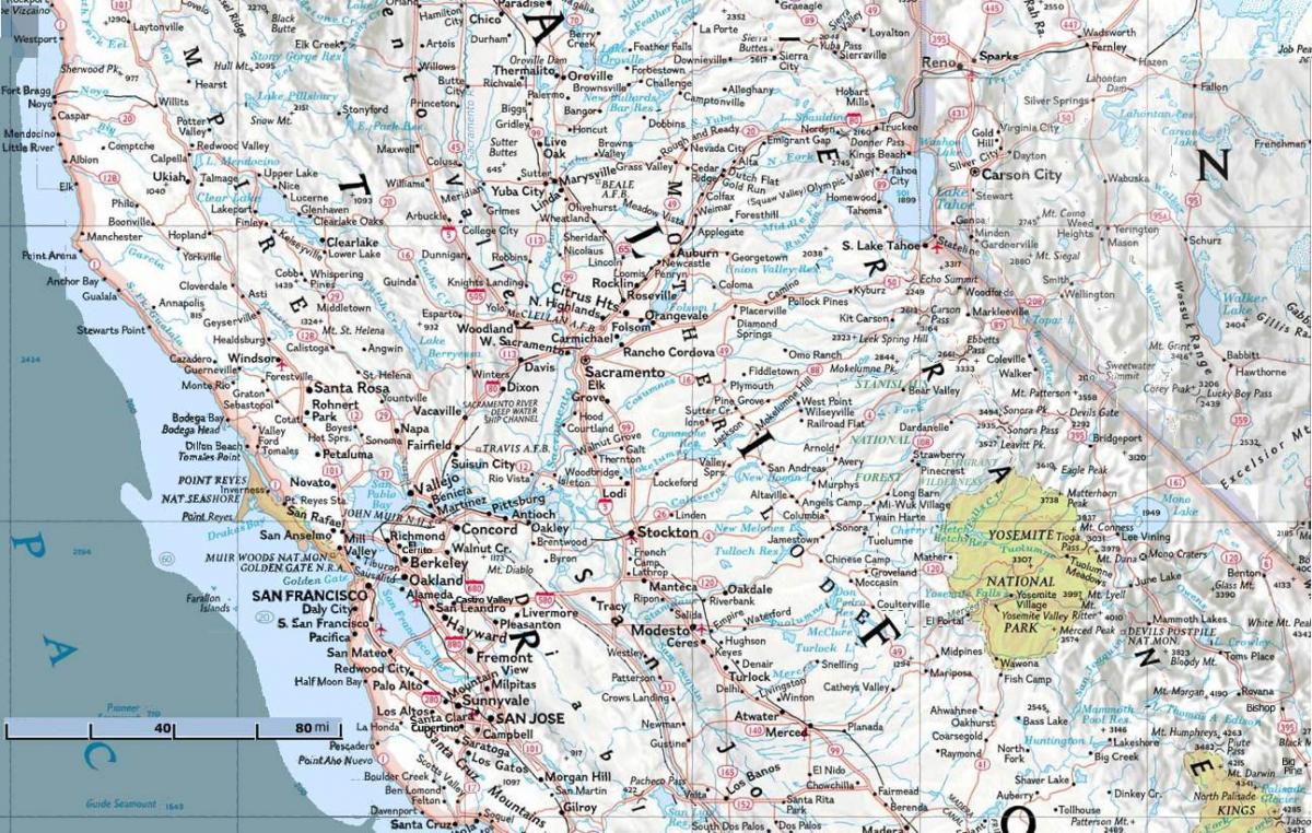 Peta dari utara San Francisco