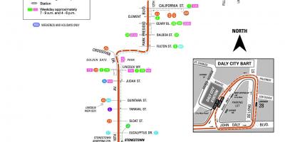 San Francisco 28 bus peta rute