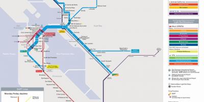 Stasiun Bart di San Francisco peta