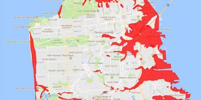 San Francisco-daerah untuk menghindari peta