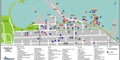 Peta dari San Francisco fisherman's wharf