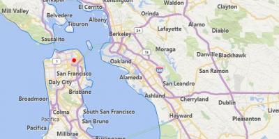 Peta kota california dekat San Francisco