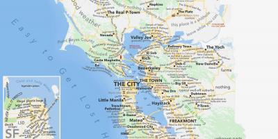 San Francisco peta daerah