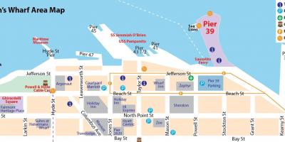 Peta dari San Francisco pier 39 daerah