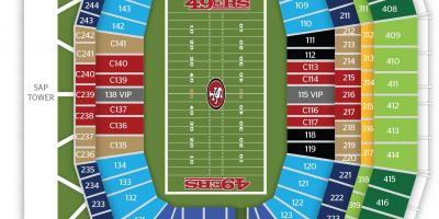 Peta dari San Francisco 49ers stadion
