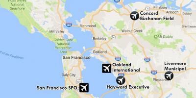 Bandara di dekat San Francisco peta