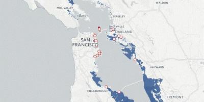Peta dari San Francisco banjir
