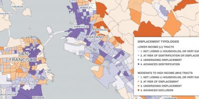 Peta dari San Francisco gentrifikasi