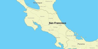 Peta dari San Francisco di dunia
