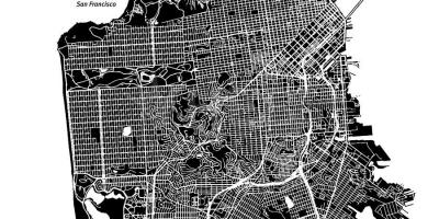 Peta dari San Francisco vektor