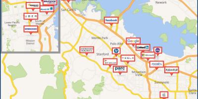 Peta dari silicon valley tour