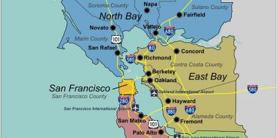 Peta selatan San Francisco bay area