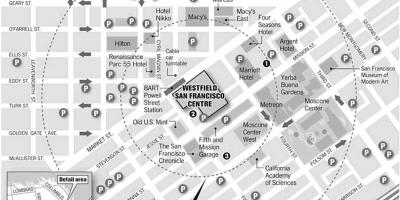 Peta dari pusat perbelanjaan westfield San Francisco